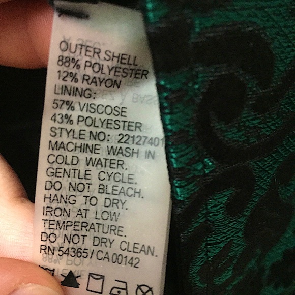 Bianca Nygard Sexy Black+Green Paisly Blazer New - Picture 14 of 16